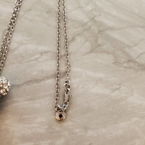 💖 J.Crew Rhinestone Crystal Pave Cluster Ball Beaded Pendant Necklace 💖 - Picture 5 of 9